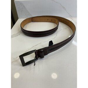 Mezlan Men's Brown Leather Belt 40 Spain Leather 4929
